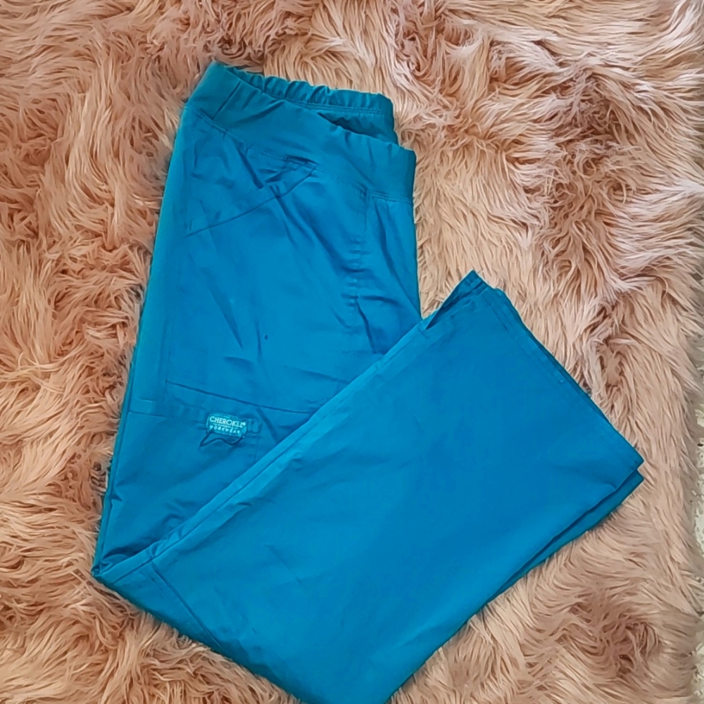 Cherokee: Teal color, petite length jogger scrubs